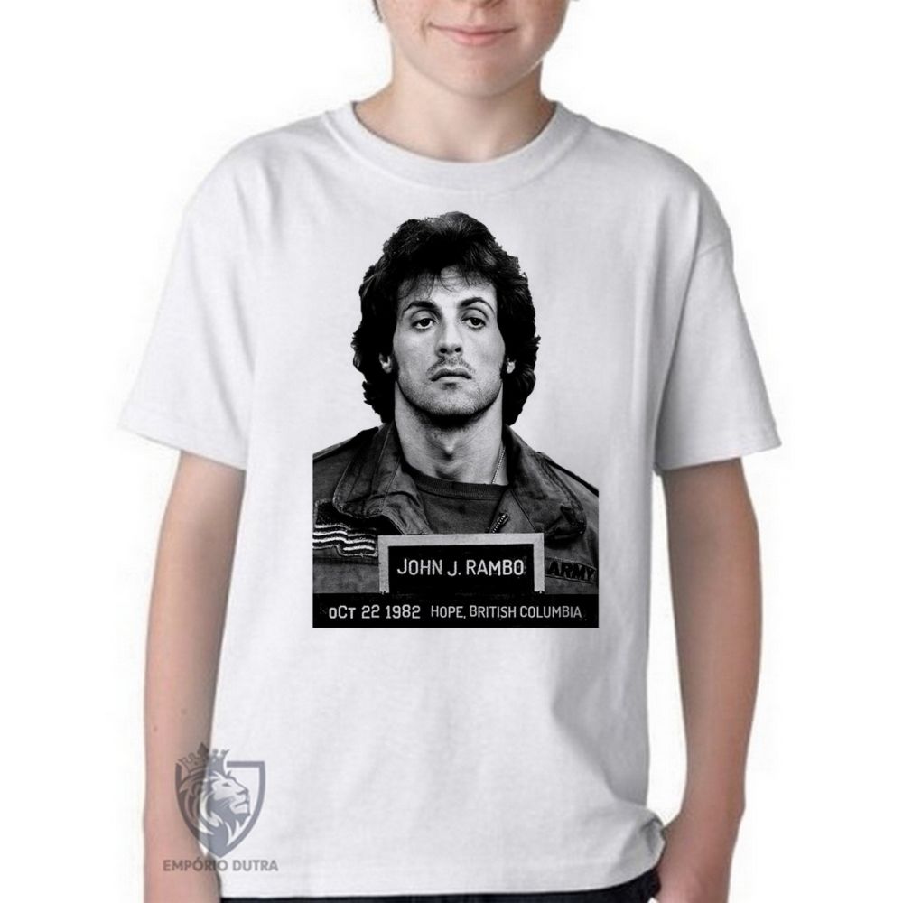 camiseta blusa Infantil ou adulto John Rambo Blusa Criança todos tamanhos