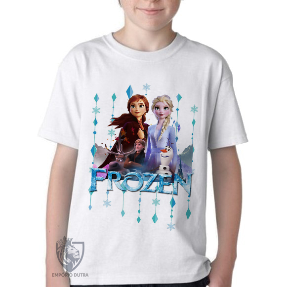 camiseta blusa Infantil ou adulto Frozen II Elsa Anna Olaf Blusa Criança todos tamanhos