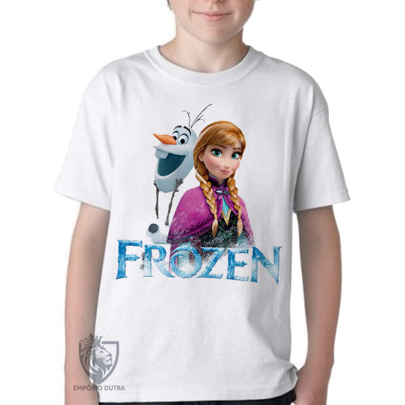 camiseta blusa Infantil ou adulto Frozen Anna Olaf Blusa Criança todos tamanhos