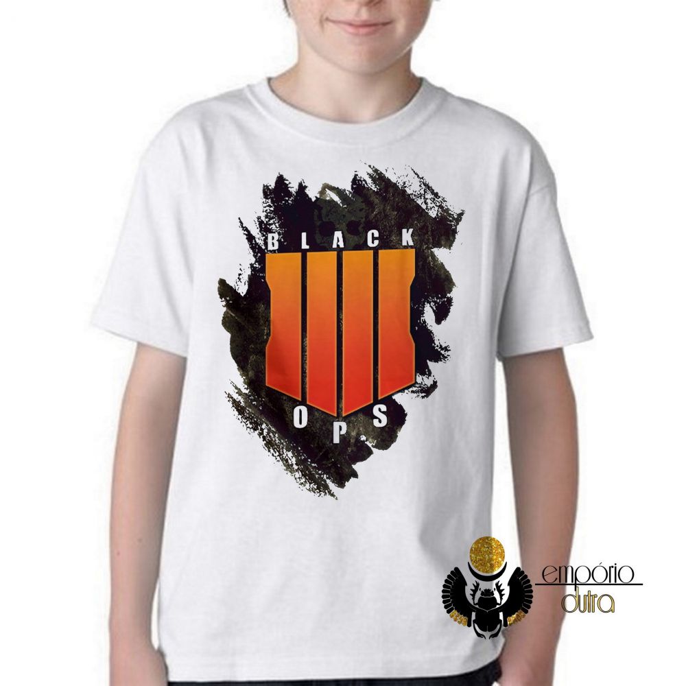 camiseta blusa Infantil ou adulto Call of Duty  Black Ops Blusa Criança todos tamanhos