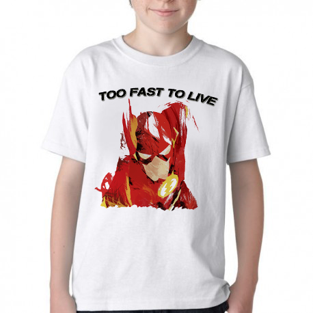 camiseta blusa Infantil ou adulto Flash  Too Fast to live  Blusa Criança todos tamanhos