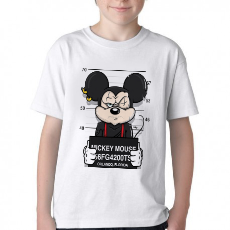camiseta blusa Infantil ou adulto Mickey prisão Blusa Criança todos tamanhos