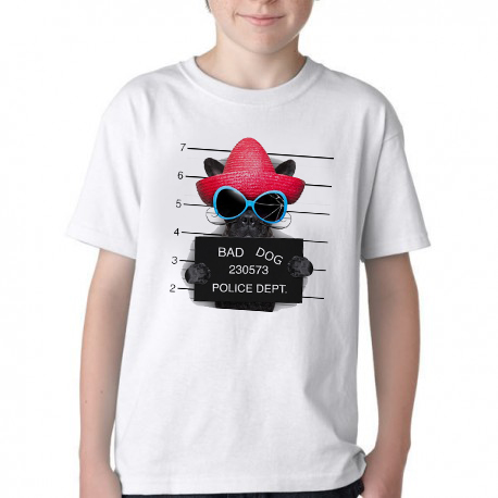 camiseta blusa Infantil ou adulto Bad Dog cachorro cão Police Dept Blusa Criança todos tamanhos