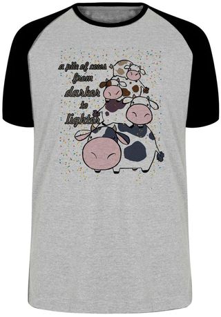 camiseta blusa Pilha de Vacas Blusa Plus Size extra grande adulto ou infantil
