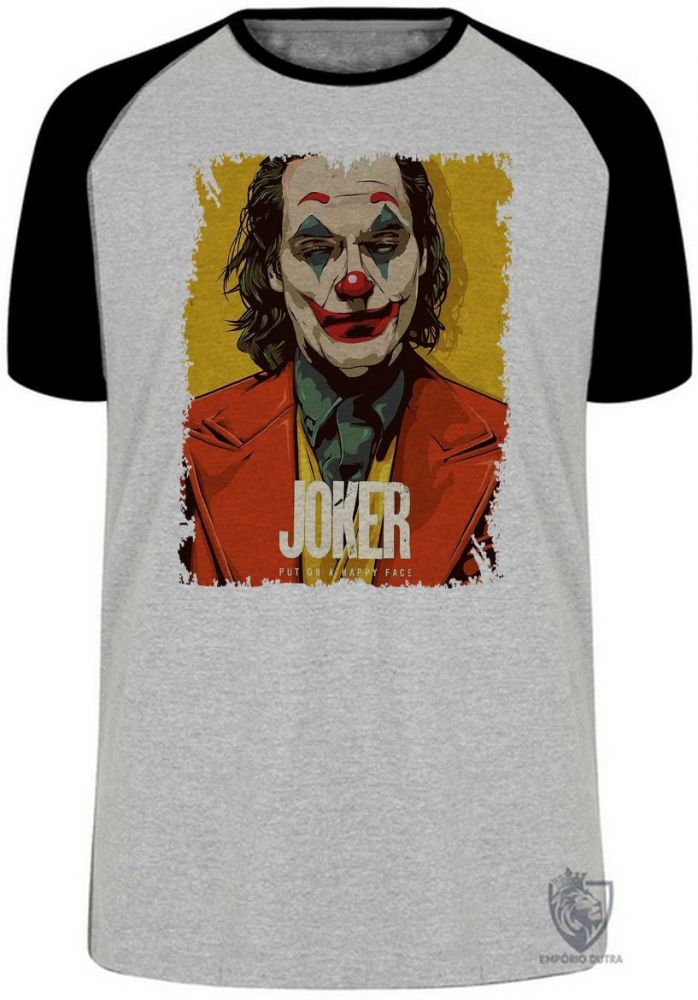 camiseta blusa Coringa Sorriso Blusa Plus Size extra grande adulto ou infantil