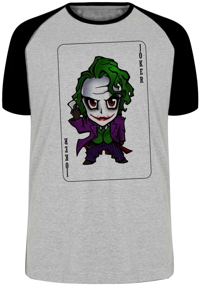 camiseta blusa Coringa Carta Blusa Plus Size extra grande adulto ou infantil