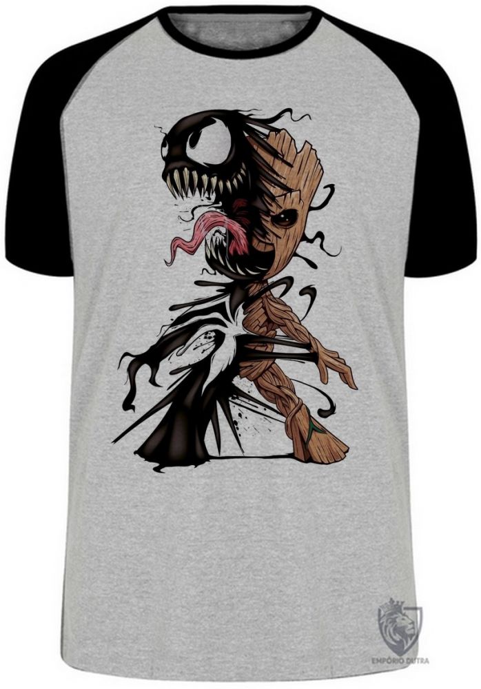 camiseta blusa Venom Groot Blusa Plus Size extra grande adulto ou infantil