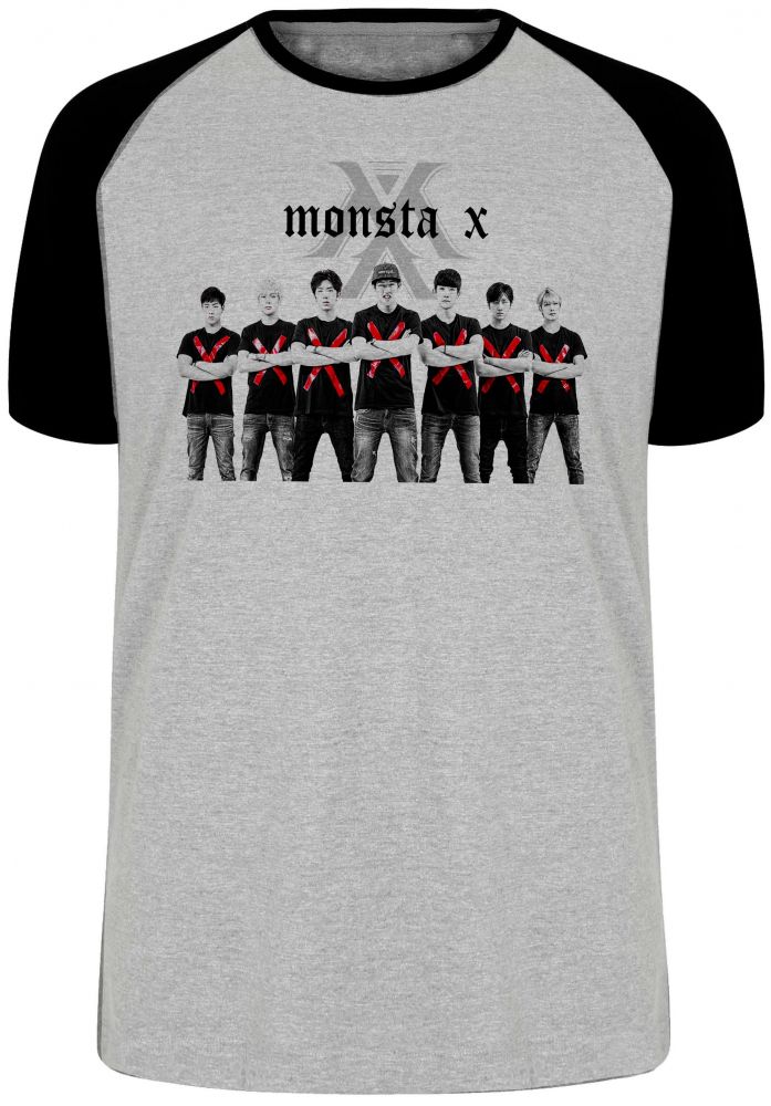 camiseta blusa monsta x bts Blusa Plus Size extra grande adulto ou infantil