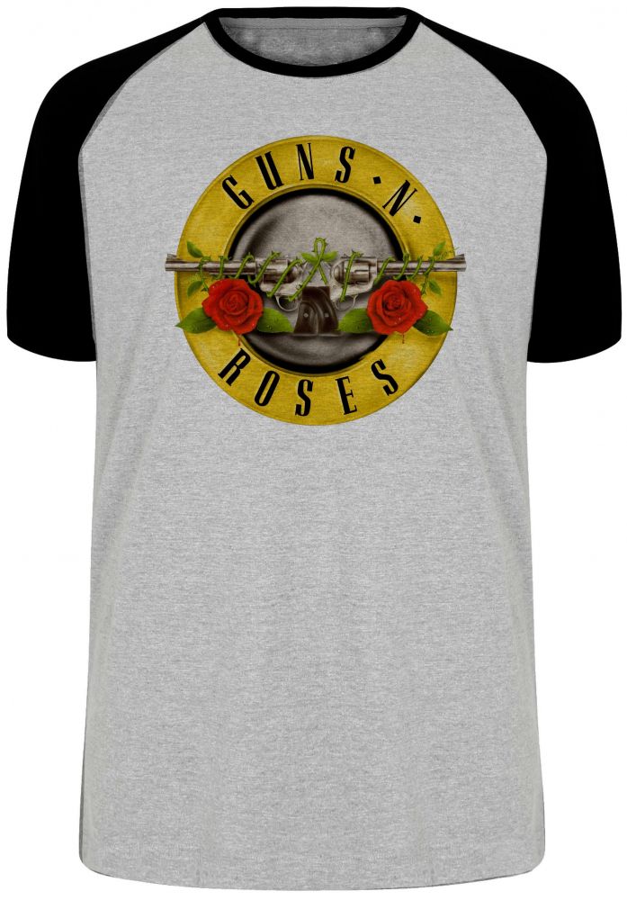 camiseta blusa Guns in Roses Blusa Plus Size extra grande adulto ou infantil