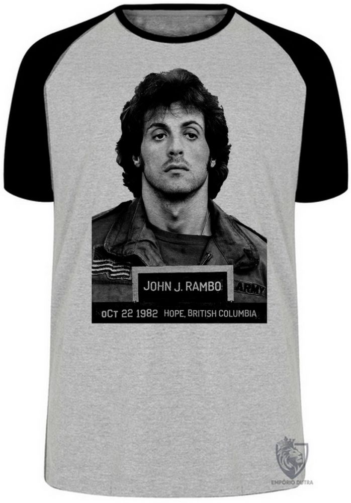 camiseta blusa John Rambo Blusa Plus Size extra grande adulto ou infantil