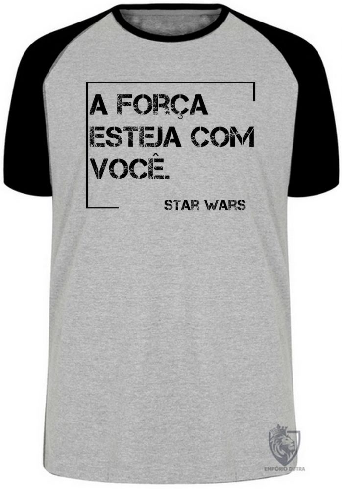 camiseta blusa Frase Star Wars Blusa Plus Size extra grande adulto ou infantil