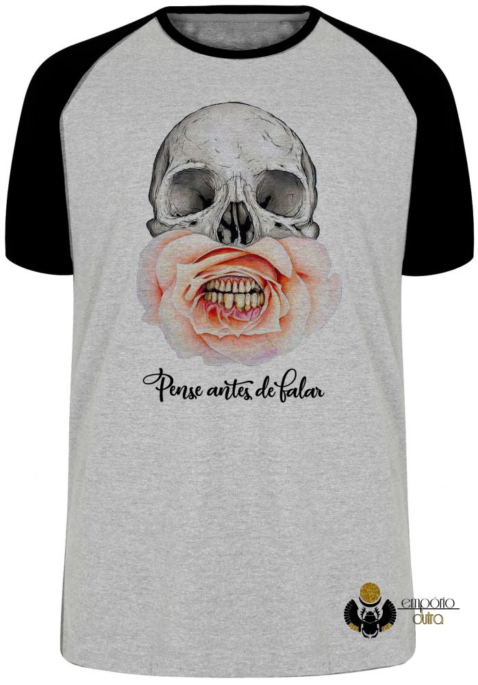 camiseta blusa Pense antes de falar Blusa Plus Size extra grande adulto ou infantil