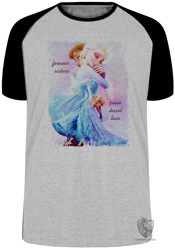 camiseta blusa Frozen Forever Sisters Blusa Plus Size extra grande adulto ou infantil