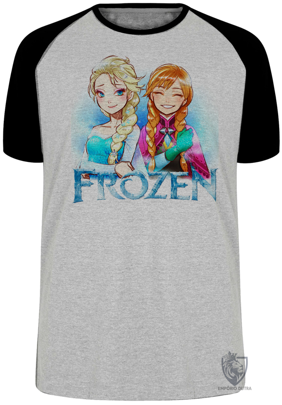 camiseta blusa Frozen Anna Elsa desenho Blusa Plus Size extra grande adulto ou infantil