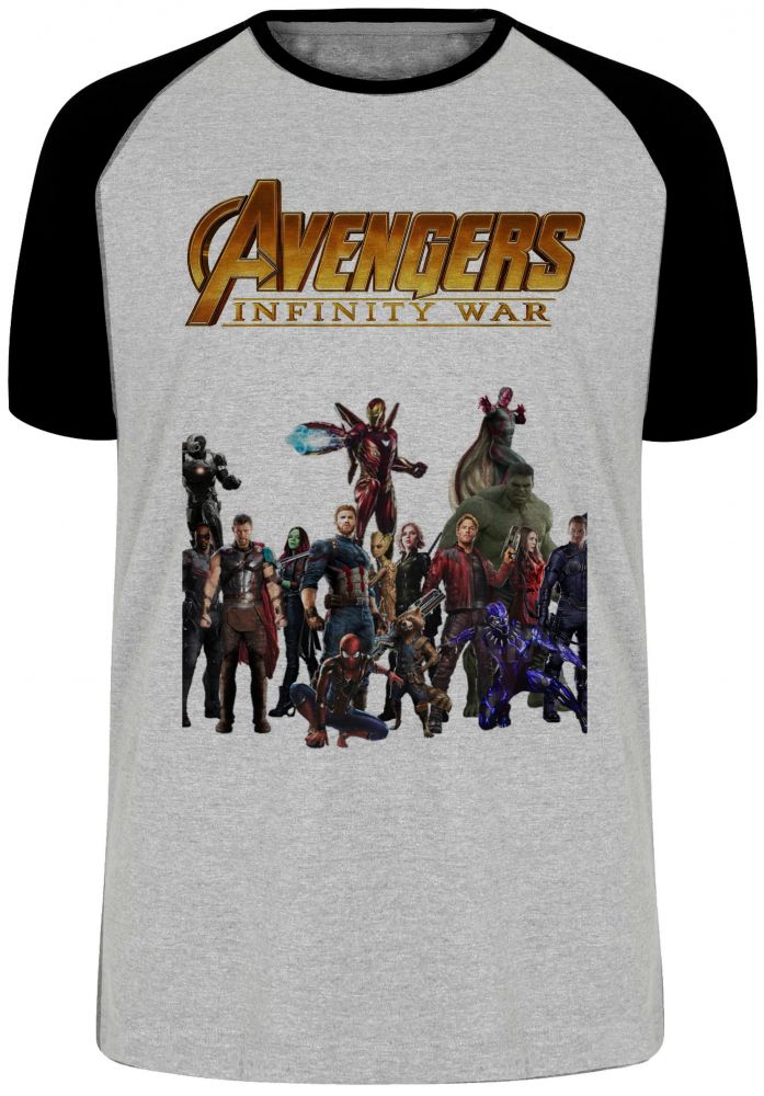 camiseta blusa Vingadores Guerra Infinita Blusa Plus Size extra grande adulto ou infantil