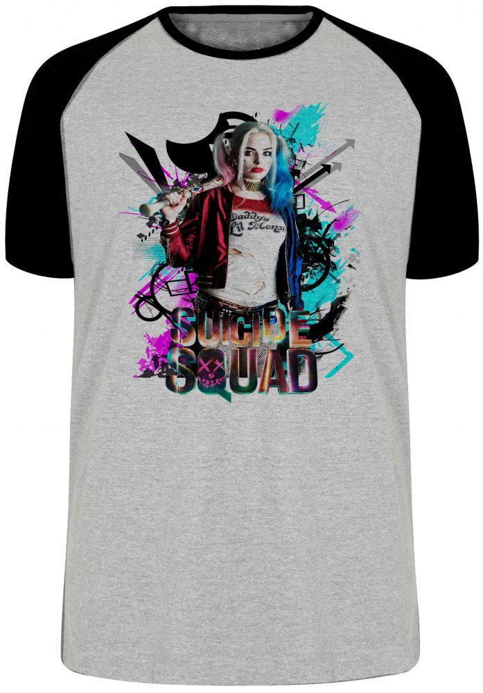 camiseta blusa Esquadrão Suicida Arlequina  Blusa Plus Size extra grande adulto ou infantil