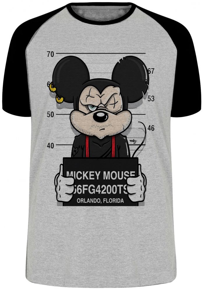 camiseta blusa Mickey prisão Blusa Plus Size extra grande adulto ou infantil