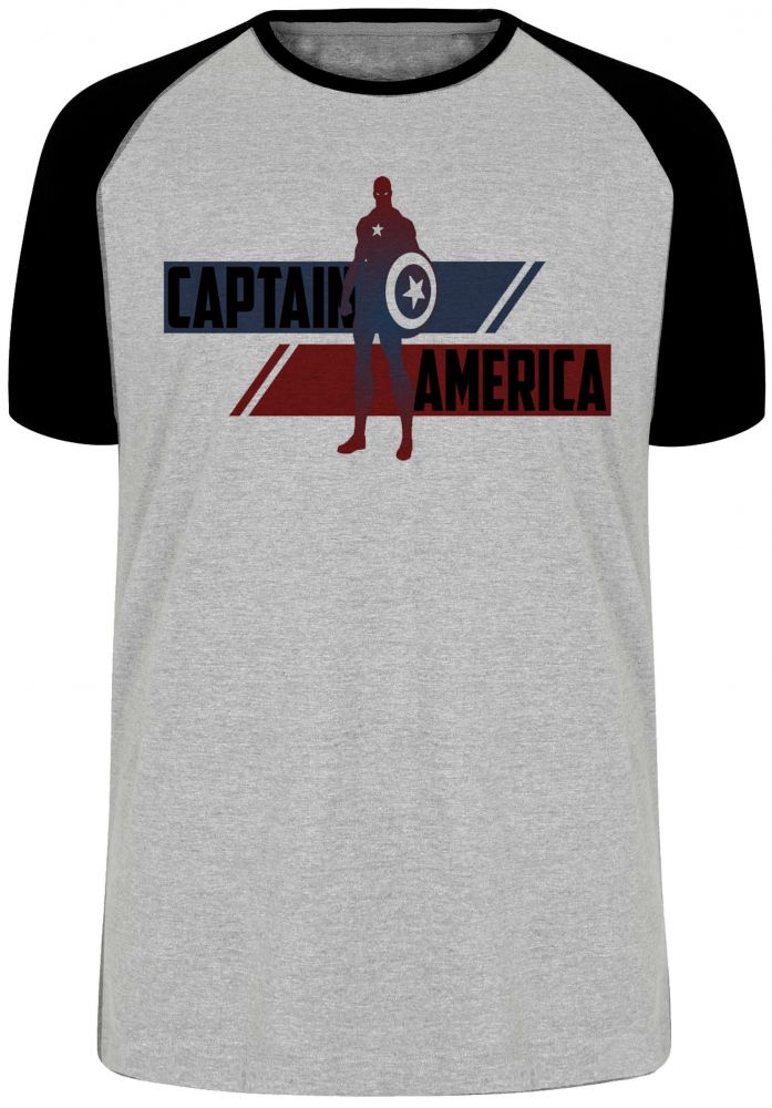 camiseta blusa Capitão América  Listra Vingadores Blusa Plus Size extra grande adulto ou infantil