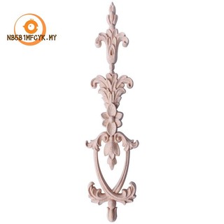 【nb5bBRJ3】1x Canto Esculpido Em Madeira Applique Onlay Sem Pintura Decoração Home Decor 25x6cm