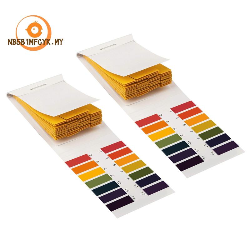 【nb5bBRJ3】2 Conjunto 160 Tiras 1-14 De Papel PH Litmus Com Cartão De Controle