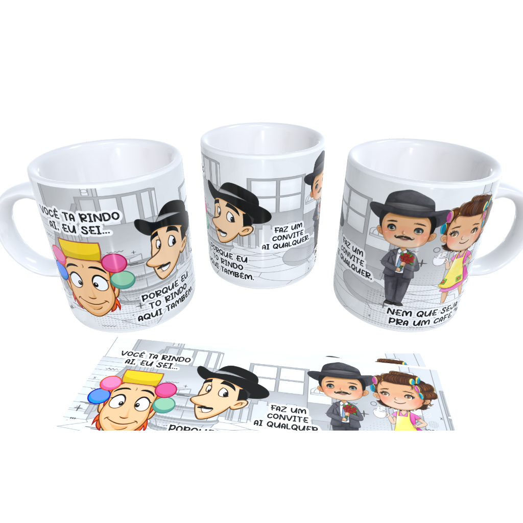 Caneca Porcelana Personalizada Paródia Musica Chaves Mod. 02