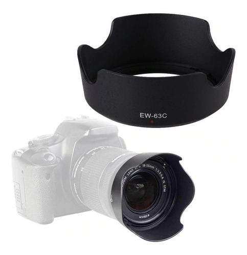 Para-sol Para Lente Do Kit Canon 18-55mm T5i T6i Sl1 Sl2 Sl3