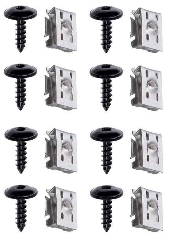 Kit 8 Parafuso e Porca rapida  Parachoque Parabarro Audi A1 A3 S3 A5 A7 Rs5 Rs7