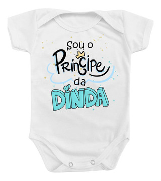 Body Roupa De Bebê Presente Príncipe Da Dinda Azul Menino em Oferta na Shopee