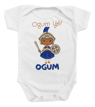 Body Roupa De Bebê Ogum Orixá Religioso Candomblé Umbanda em Oferta na Shopee