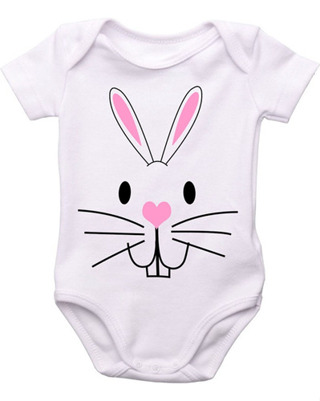 Body Do Bebê, Rosto De Coelho (detalhes Rosa) em Oferta na Shopee