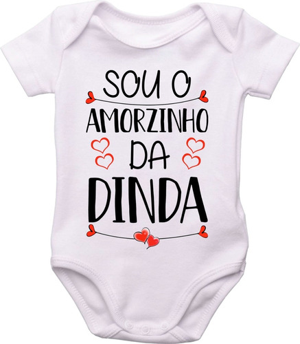Body Do Bebê, Sou O Amorzinho Da Dinda em Oferta na Shopee