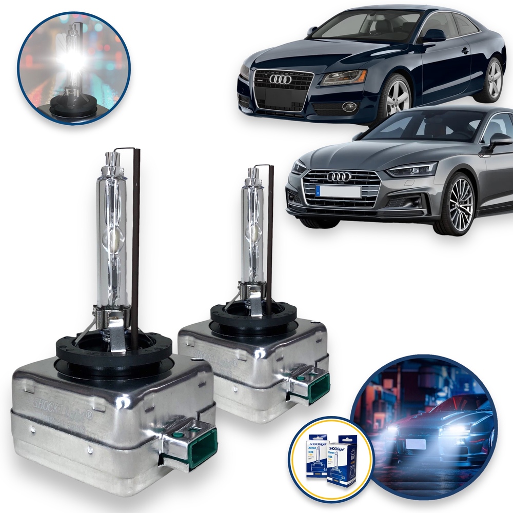 Lâmpadas Xenon Farol D3s 12v 4300k Audi A5 2009 até 2016