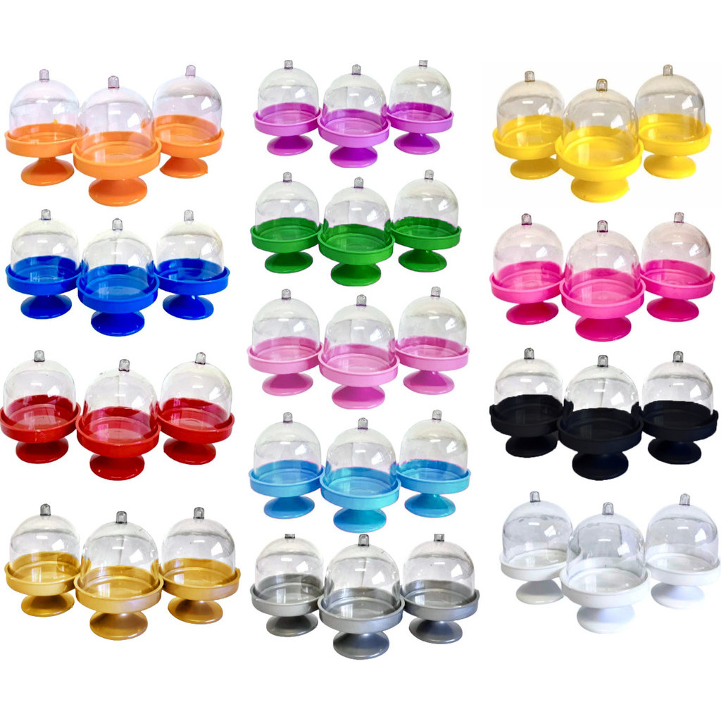 Porta Docinhos Mini Cúpula Base Colorida Lembrancinha - 20 Unidades em Oferta na Shopee