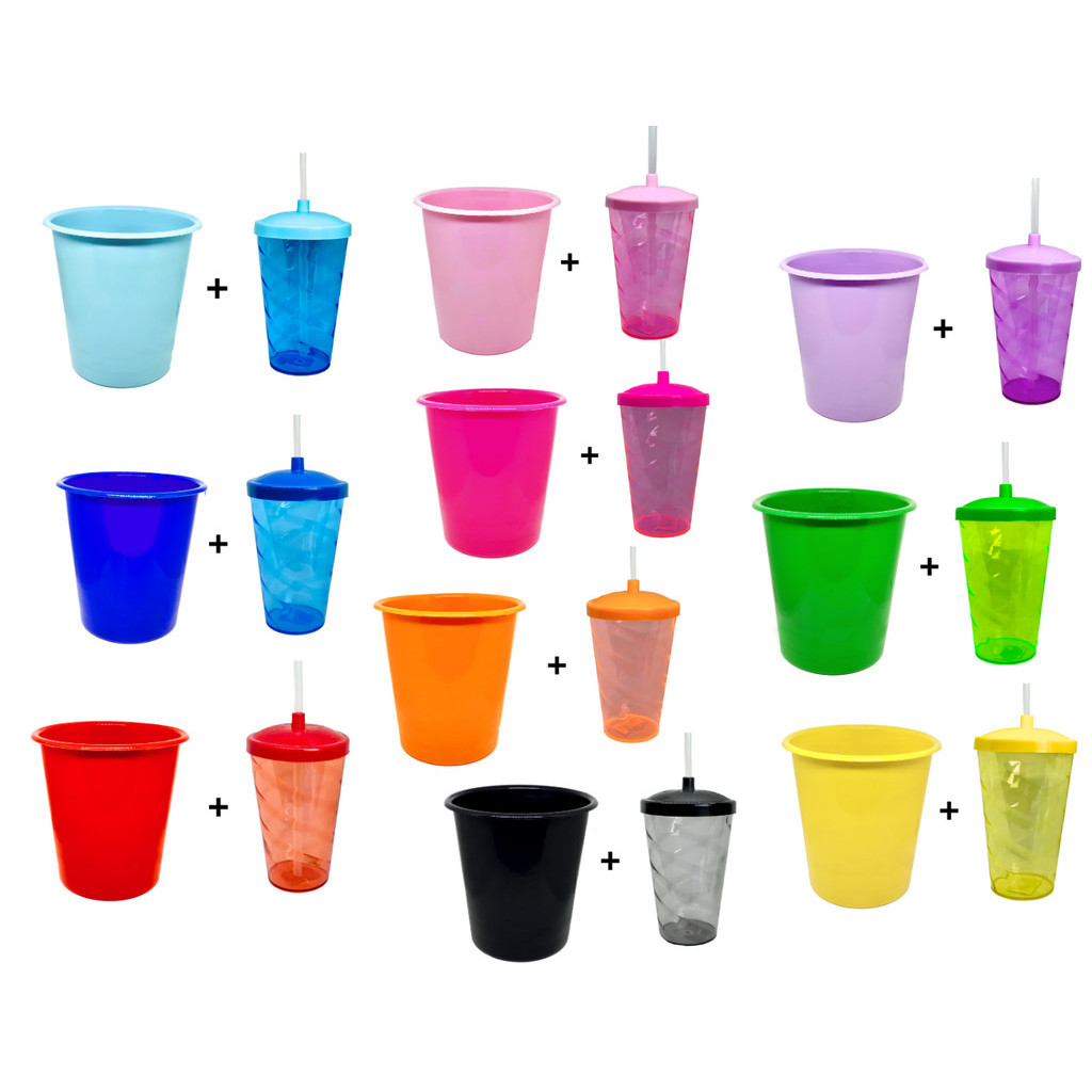 Kit Cinema Cineminha 5 Balde 1L Pipoca + 5 Twister Colorido 400ML