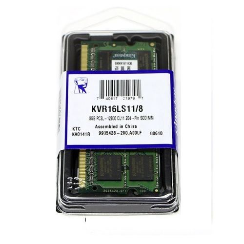 Memoria   8gb P/ Notebook Kingston Ddr3 1600mhz Kvr16ls11/8