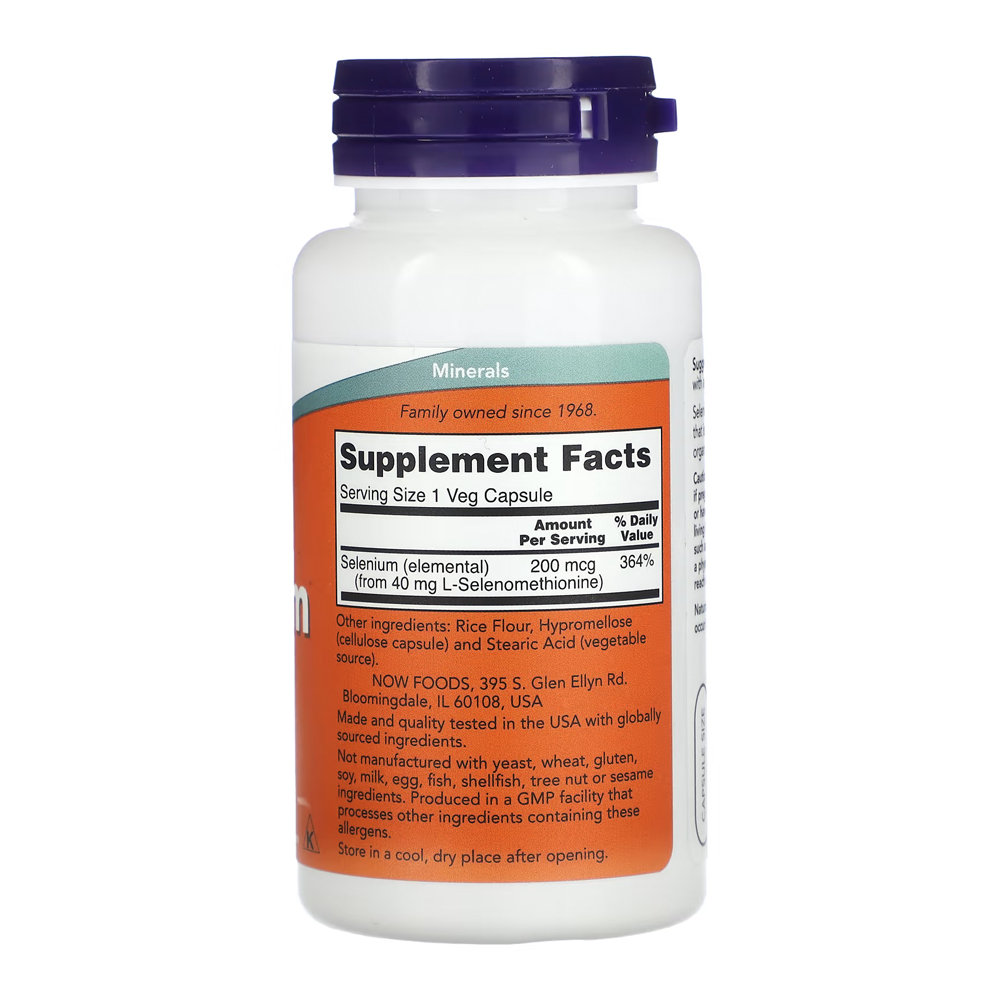 Detalhes do Kit 2x Selênio 200mg Now Foods Selenium 90 Veg Cáps Importado/Made in Usa