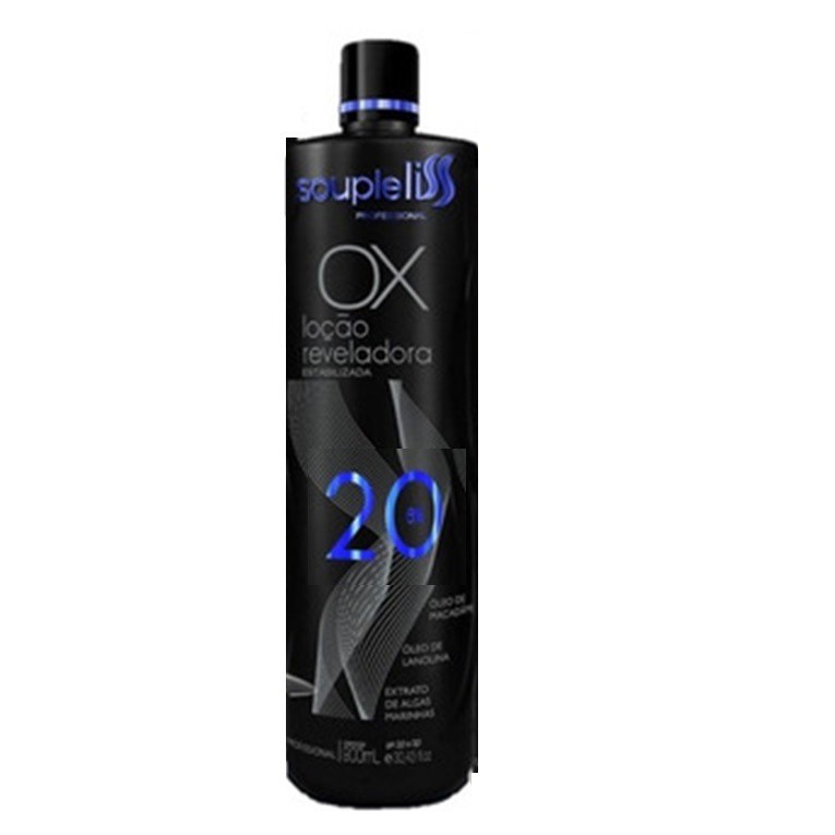 Souple Liss Água Oxigenada OX Loção Reveladora 20 Volumes 900ml - T em Oferta na Shopee