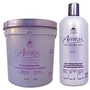 Avlon Affirm Relaxamento Sódio Resistente Plus 1,8 Kg + Avlon Affirm Shampoo Normalizing 950ml - G