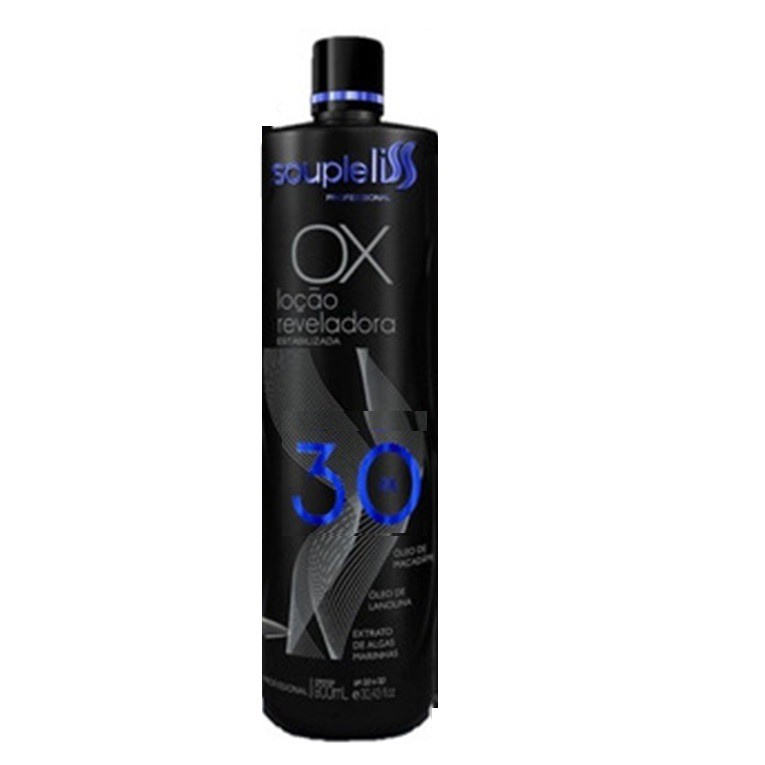 Souple Liss Água Oxigenada OX Loção Reveladora 30 Volumes 900ml - T em Oferta na Shopee
