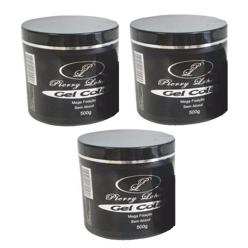 Pierry Lohan Gel Cola - Gel para Penteados 3x500g