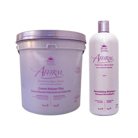 Avlon Affirm Relaxamento Sódio Resistente Plus 1,8 Kg + Avlon Affirm Shampoo Normalizing 475ml