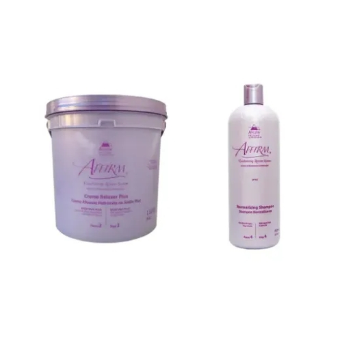 Avlon Kit Relax Sódio Normal Plus 1,8kg + Normalizing Shampoo 475ml peq. - G