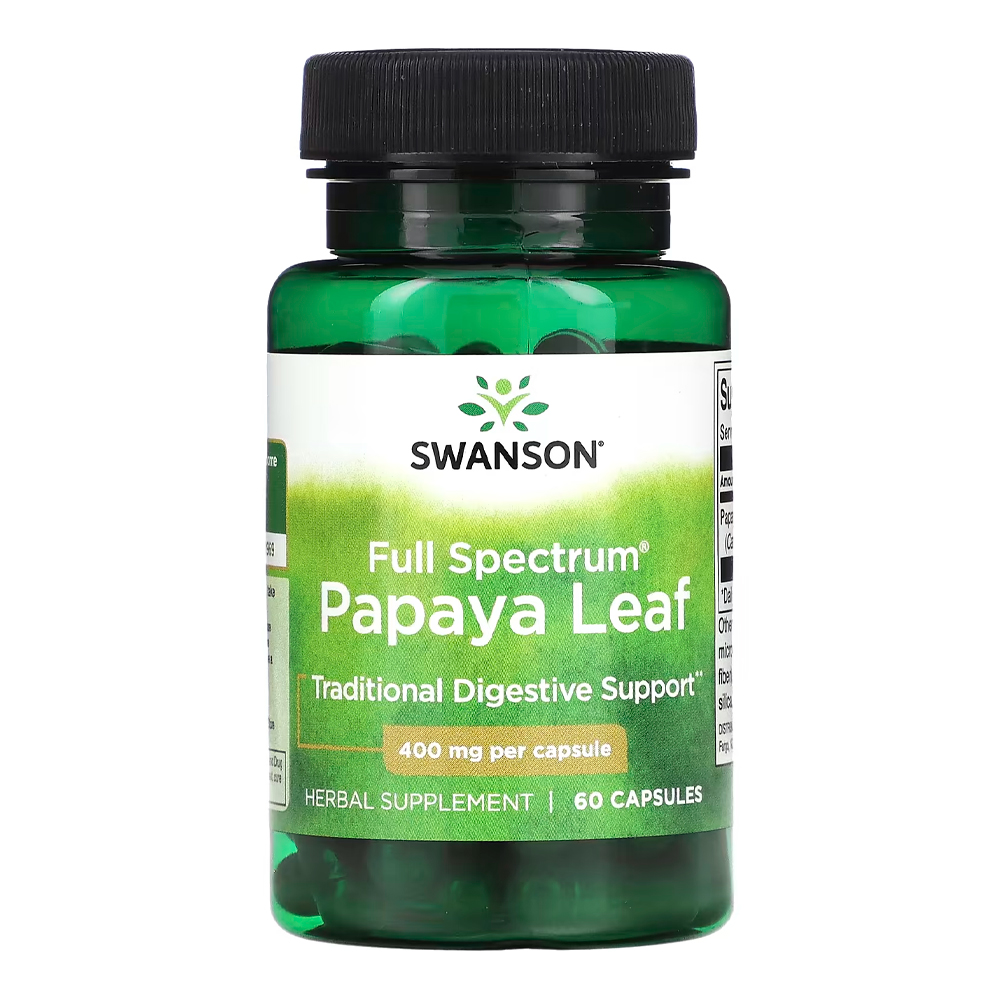Swanson Espectro Folha Mamão Papaya 60 Caps Importado