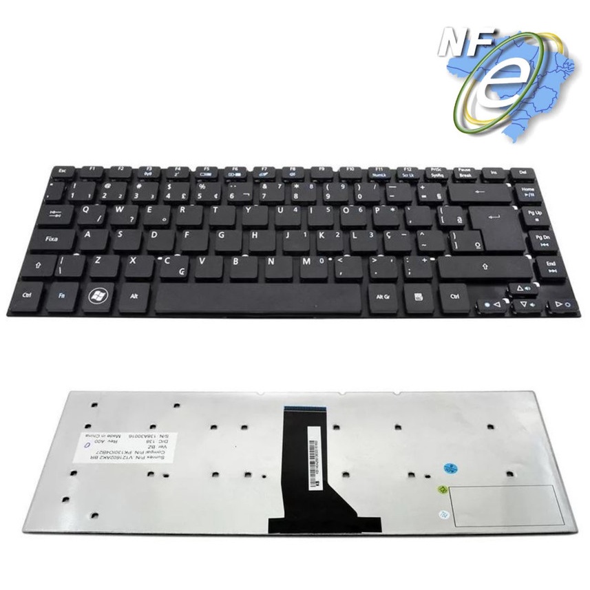 Teclado Para Notebook Acer Aspire E5-471-30dg | Preto Abnt2