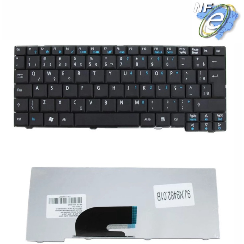 TECLADO PARA NOTEBOOK ACER ASPIRE A110 A150 D150 D250 KAV60 ZG5 | PRETO ABNT2