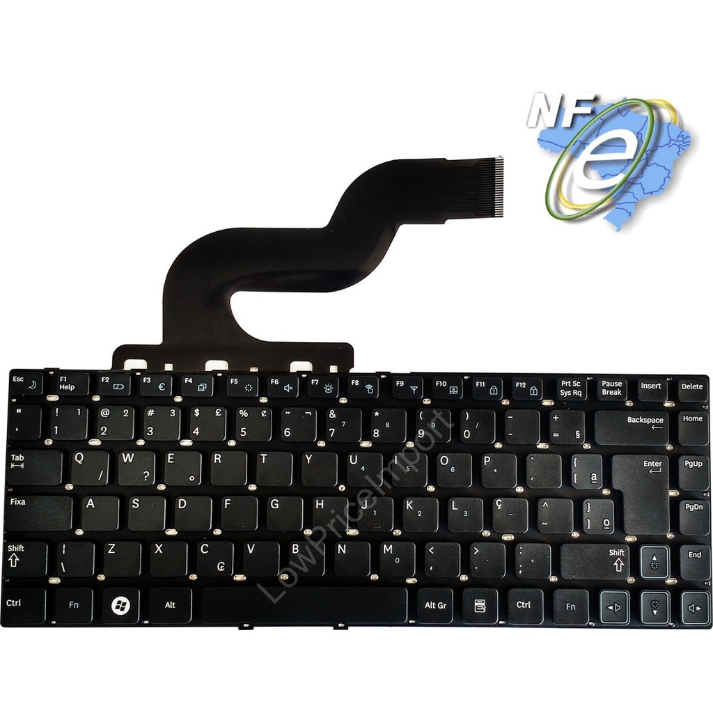 Teclado Para Notebook Samsung Np-rv411 Np-rv411-cd1br | Preto Com Ç