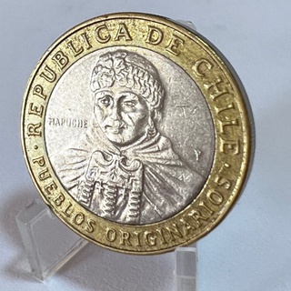 Moeda Chile 100 Pesos Bimetálica Mapuche em Oferta na Shopee