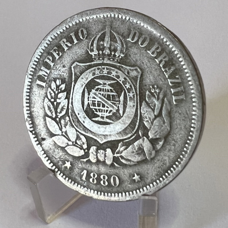 100 Réis 1880 Data Escassa Moeda do Império rara