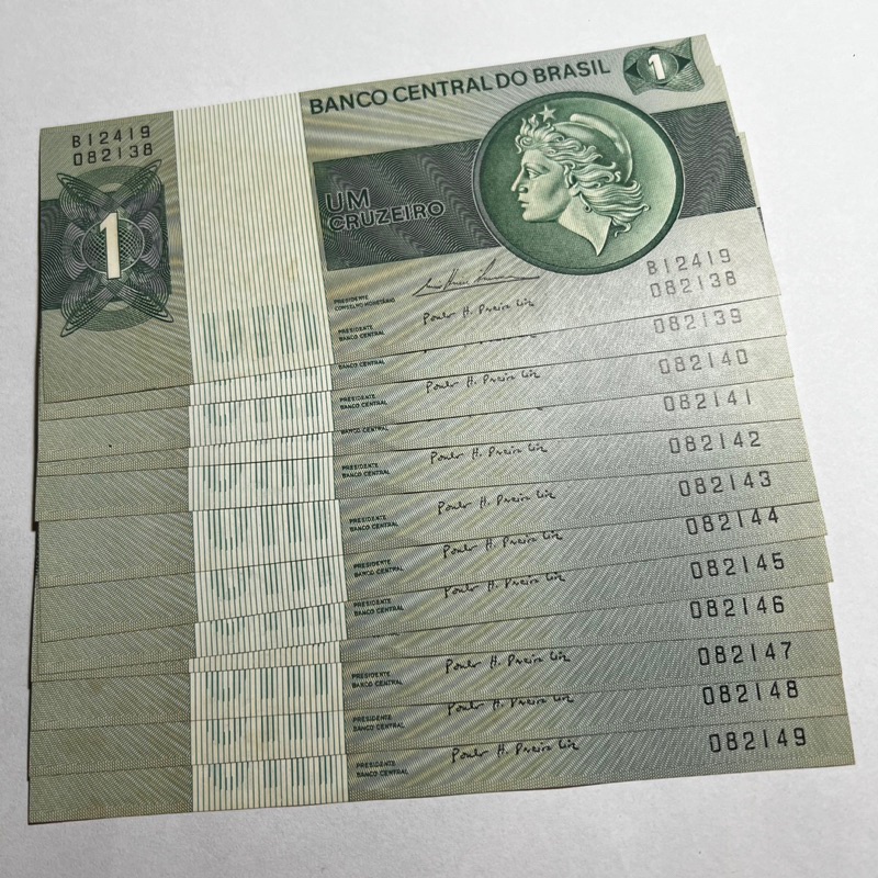 Cédula 1 Cruzeiro MBC República Efígie Fundo Verde C130 C131 ou C132 em Oferta na Shopee