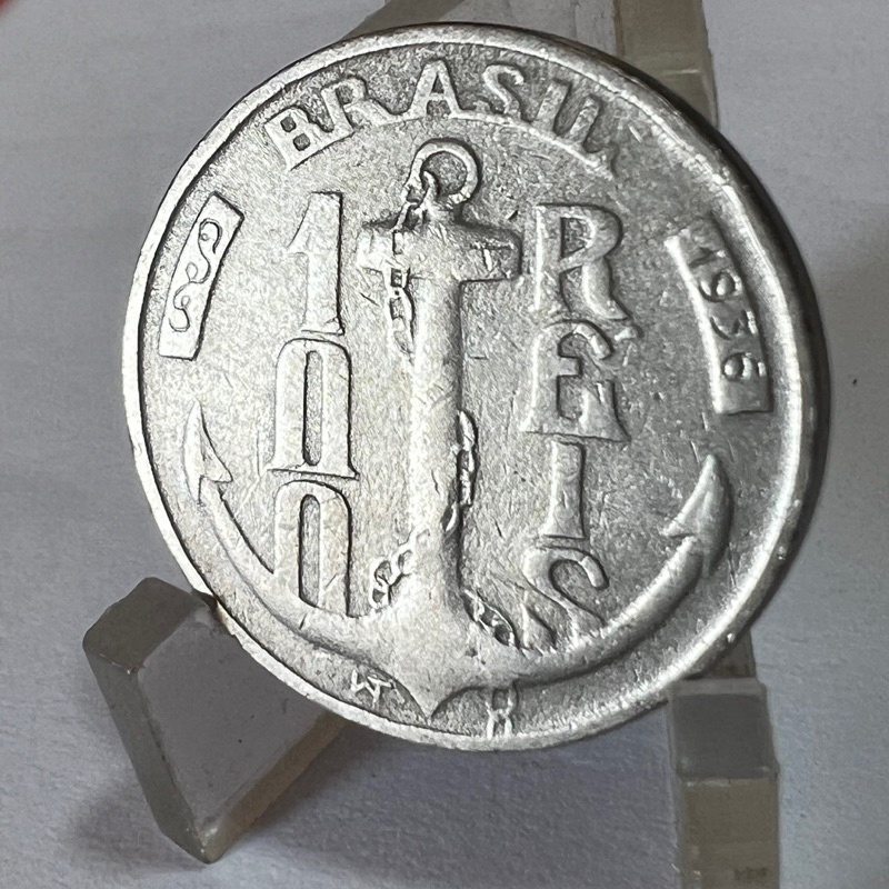 Moeda 100 Réis 1936 Tamandaré Coleção Ilustres